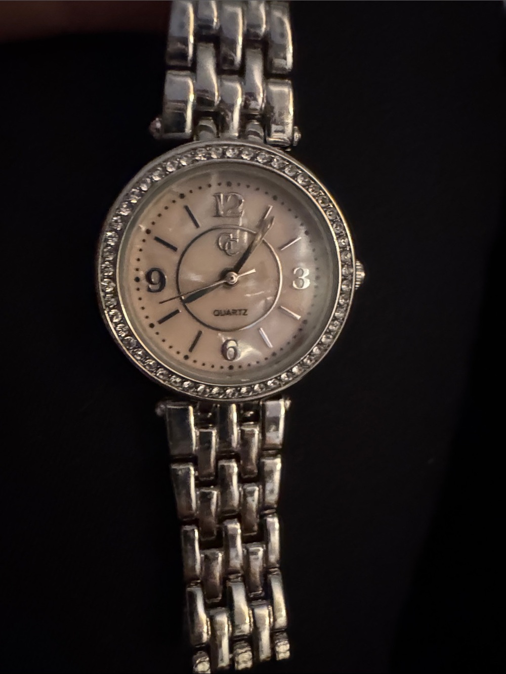 Gold Coast Silver-Tone Women's Crystal Accent Quartz Watch - Silver